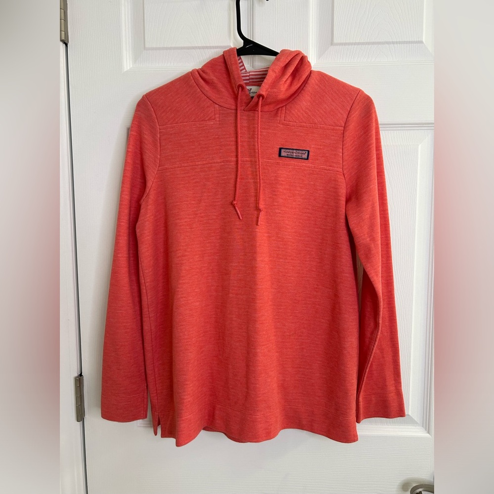 Womens Vineyard Vines Hoodie Pink Peach Warm Long Sleeve size S